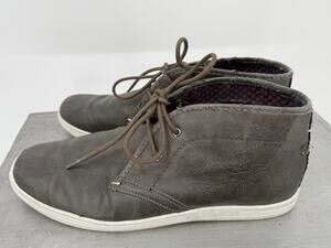 Ben Sherman Chukka Boots Gray Leather Men's Size 10.5 Casual Lace Up Minimalist